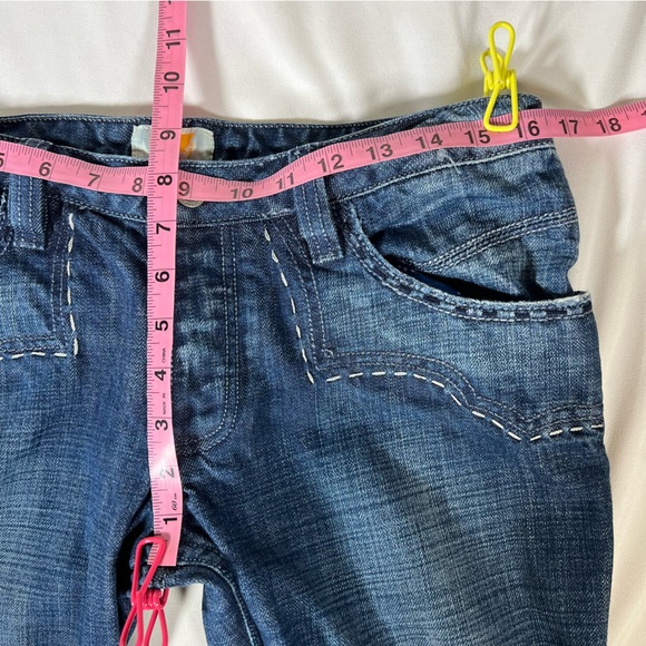Antik Denim Embroidered Distressed Bootcut Jeans Size 31 - Picture 15 of 16